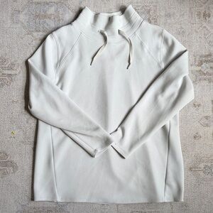 SPANX Women's Cream Turtleneck Pullover with Drawstring